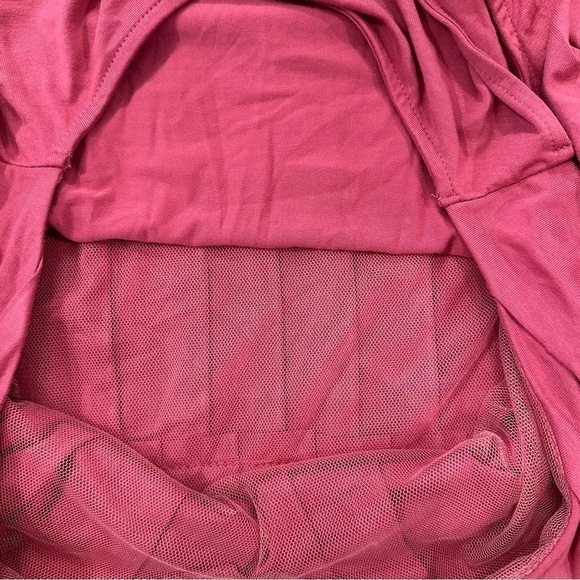 Anne Klein Blouse Womens Large Red Sleeveless Shirt Tank Ruffle Pattern Pleated - Picture 5 of 10